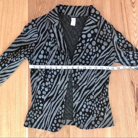 BLACK &  GREY SWEAT BLAZER XS - Picture 7 of 8